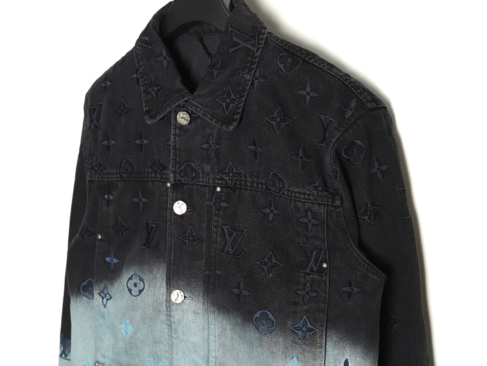 l0*is V*t0n gradient jacquard denim jacket