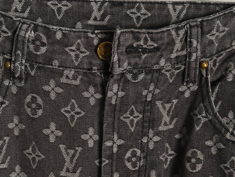 l0*is V*t0n printed distressed denim trousers