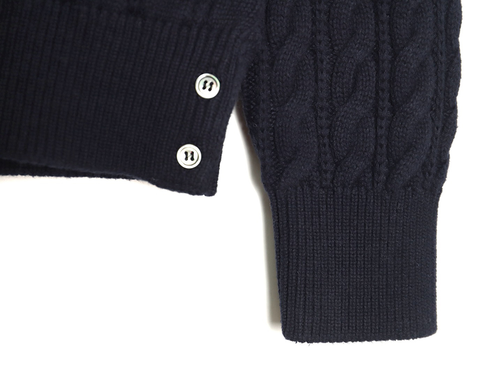 Thom Browne Four-Panel Cable Crewneck Sweater TSK2