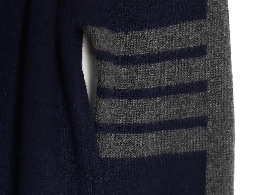 Thom Browne color-block wool lapel sweater TSK1