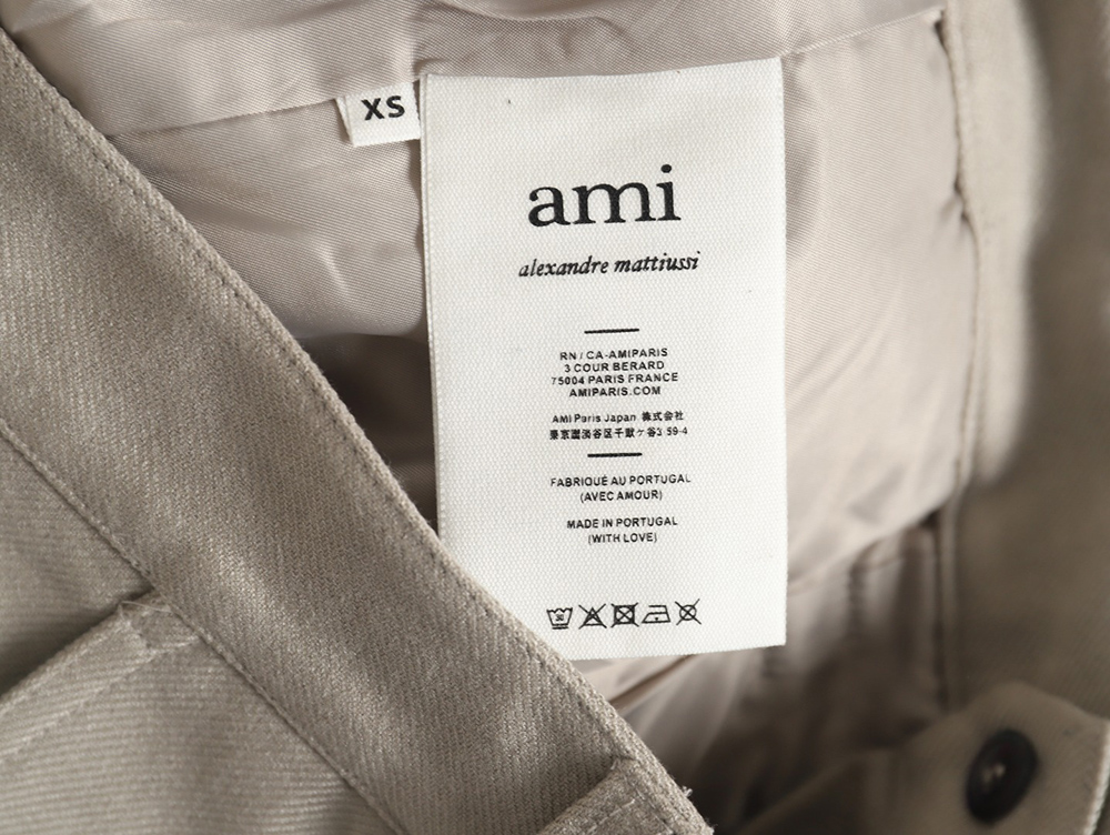 Ami Paris wool zip-up tailored trousers