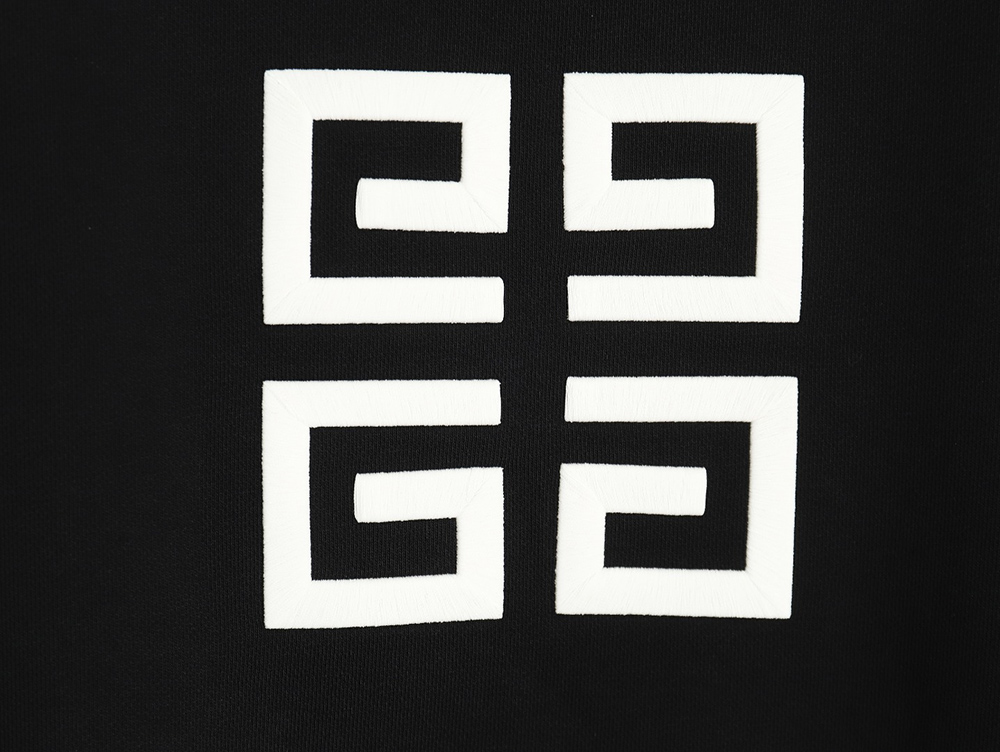 Givenchy round neck sweatshirt with front and back 3D embroidery