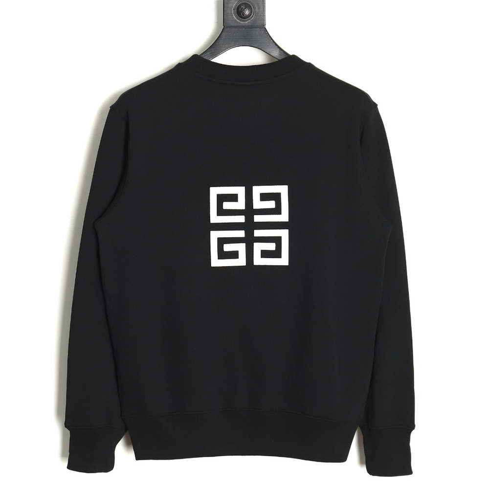 Givenchy round neck sweatshirt with front and back 3D embroidery
