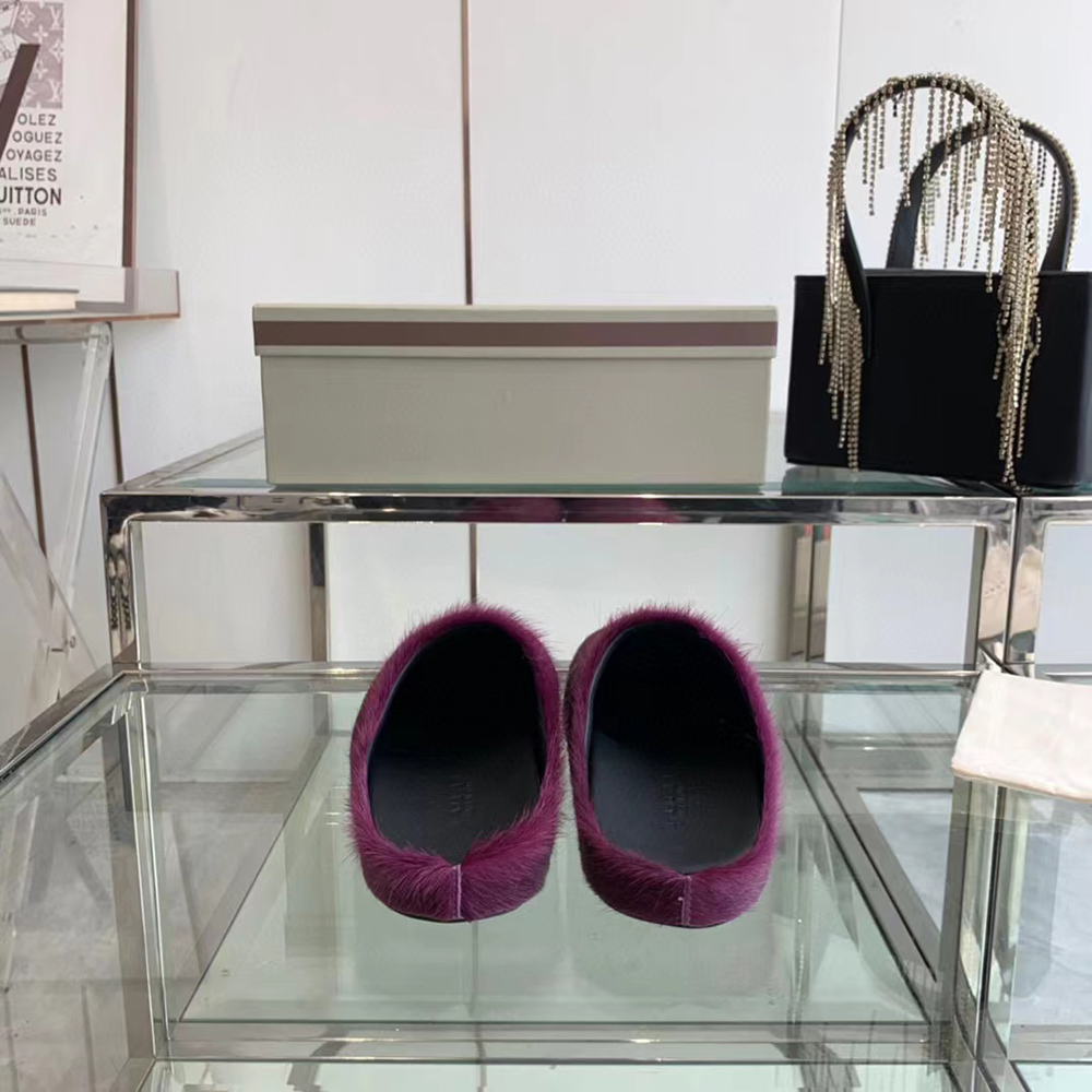 MARNI Fussbett Sabot Calf-Hair Backless Loafers