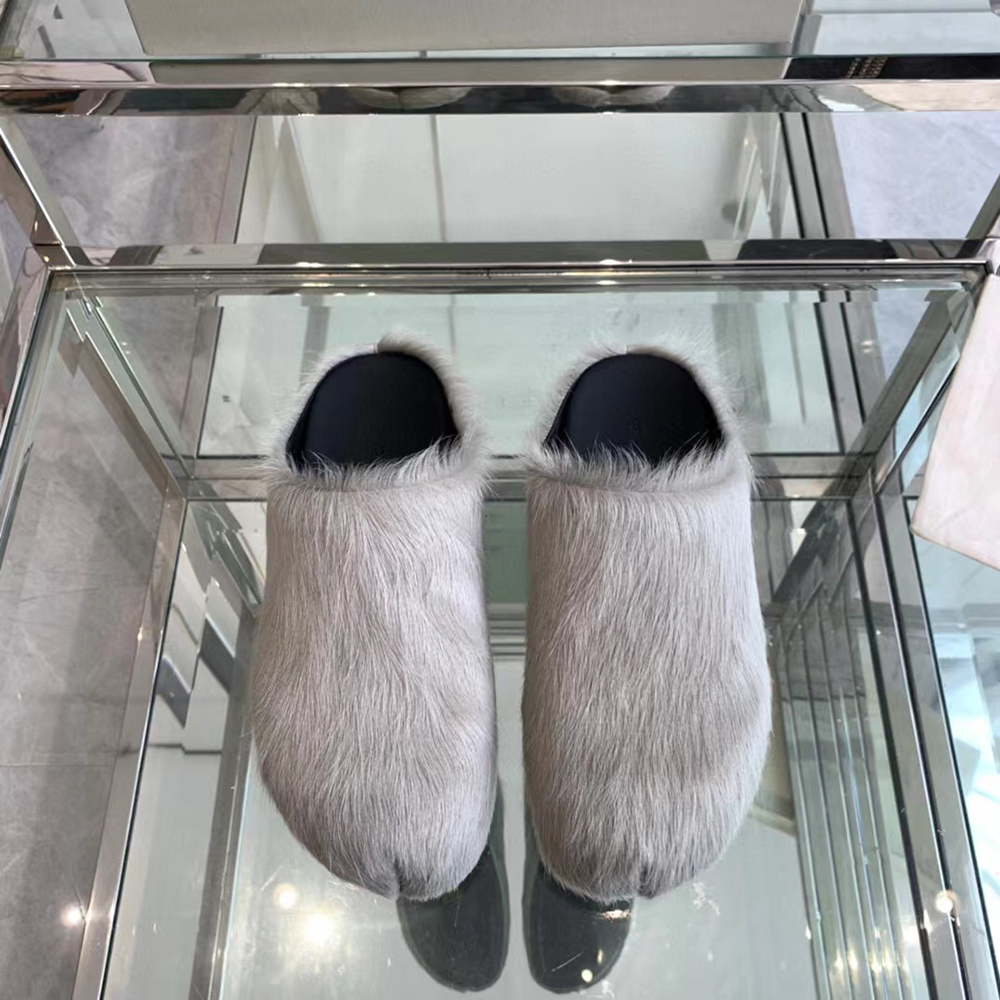 MARNI Fussbett Sabot Calf-Hair Backless Loafers