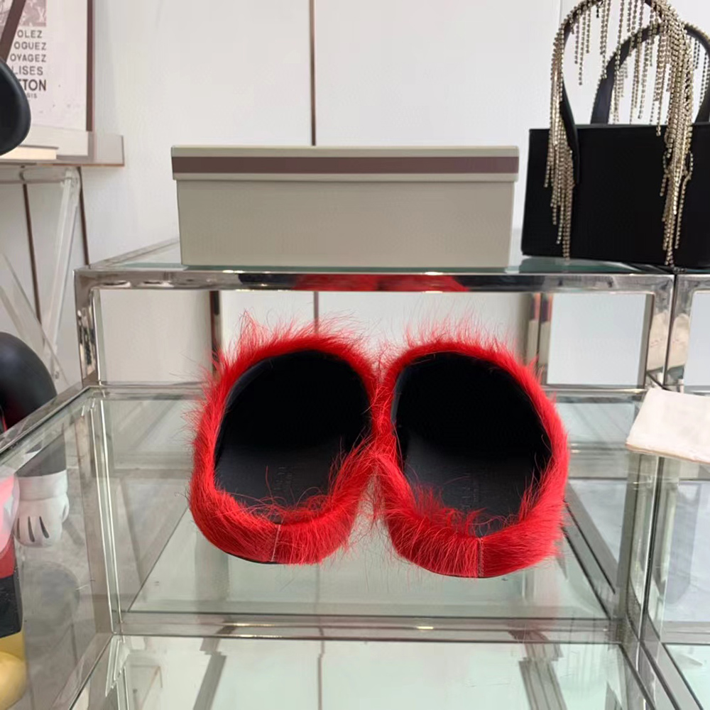 MARNI Fussbett Sabot Calf-Hair Backless Loafers