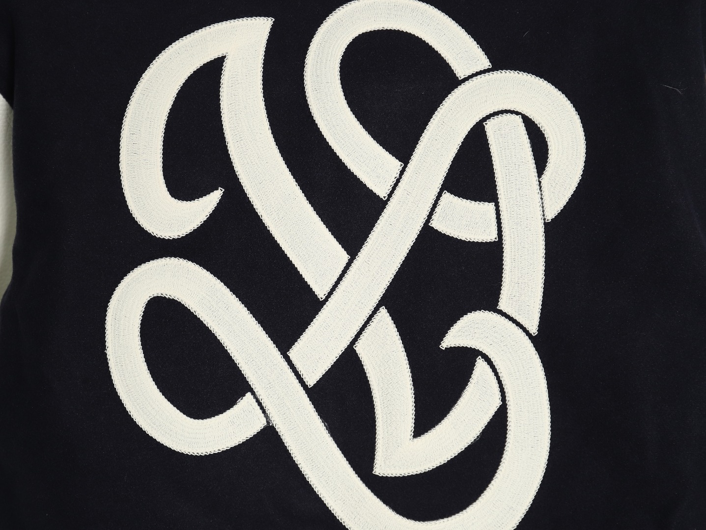 l0*is V*t0n conch embroidered logo baseball jacket