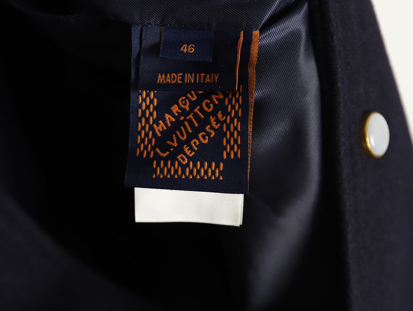 l0*is V*t0n conch embroidered logo baseball jacket