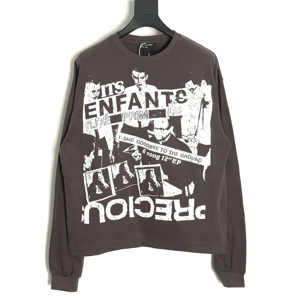 Enfants Riches Deprimes Portrait Print Rock Lyrics Long Sleeve S-XL