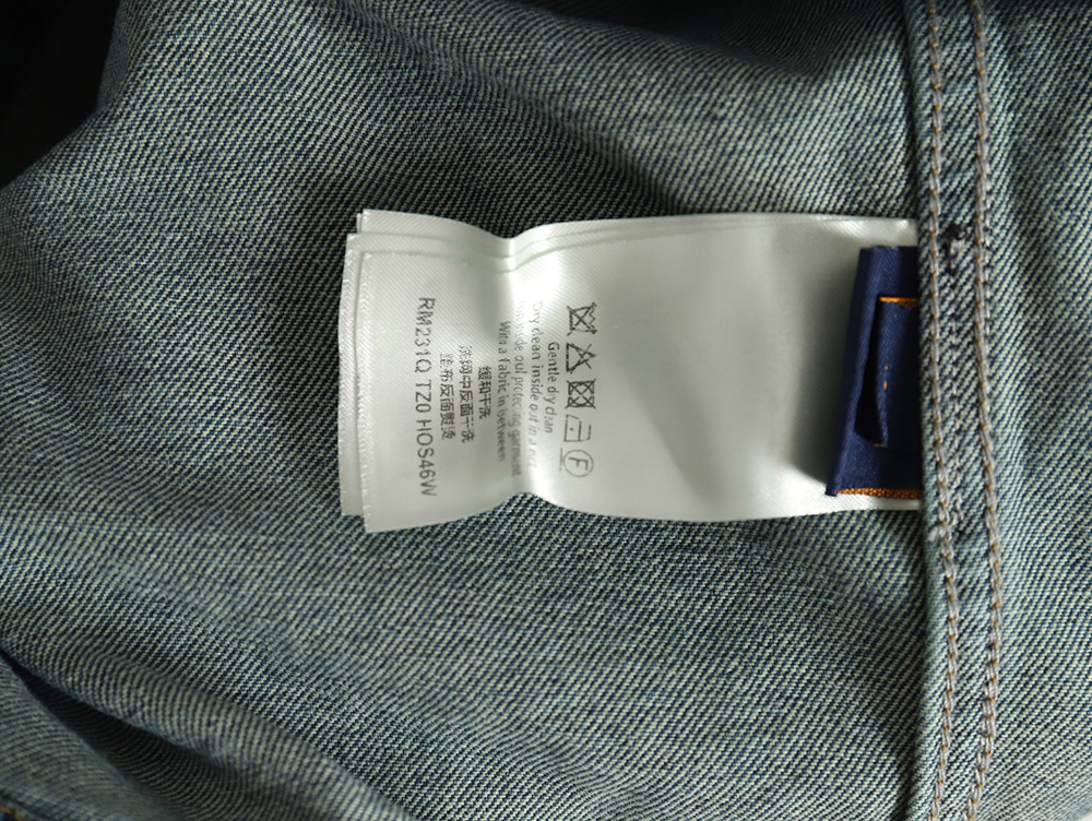 l0*is V*t0n embossed monogram denim jacket 46-52