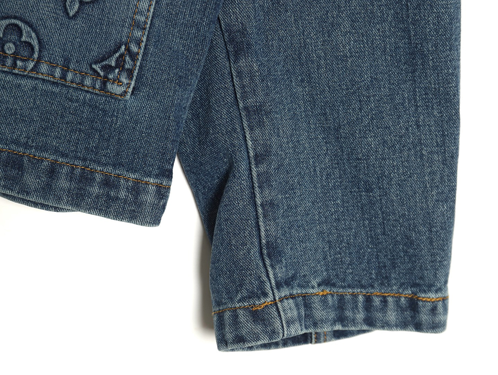 l0*is V*t0n embossed monogram denim jacket 46-52