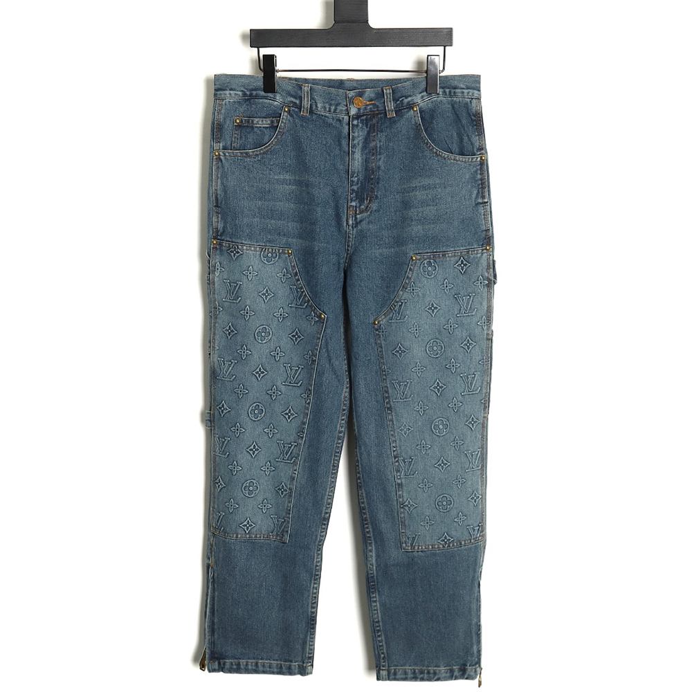 l0*is V*t0n embossed monogram cargo jeans 29-32