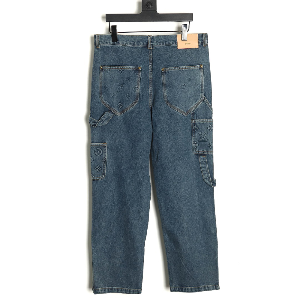 l0*is V*t0n embossed monogram cargo jeans 29-32