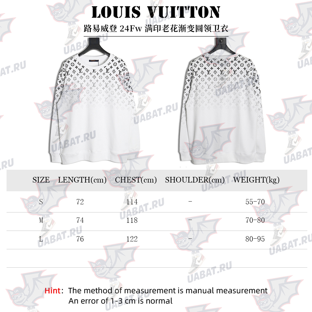 l0*is V*t0n all-over monogram gradient round neck sweatshirt s-l
