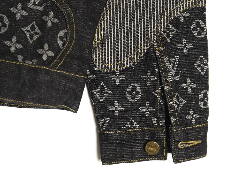 l0*is V*t0n patchwork contrast washed denim jacket 46-52