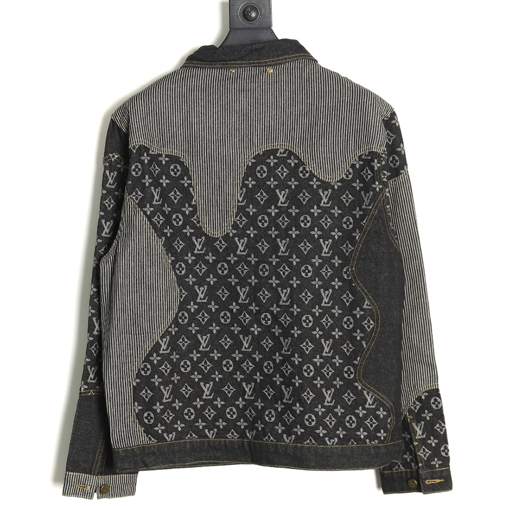 l0*is V*t0n patchwork contrast washed denim jacket 46-52