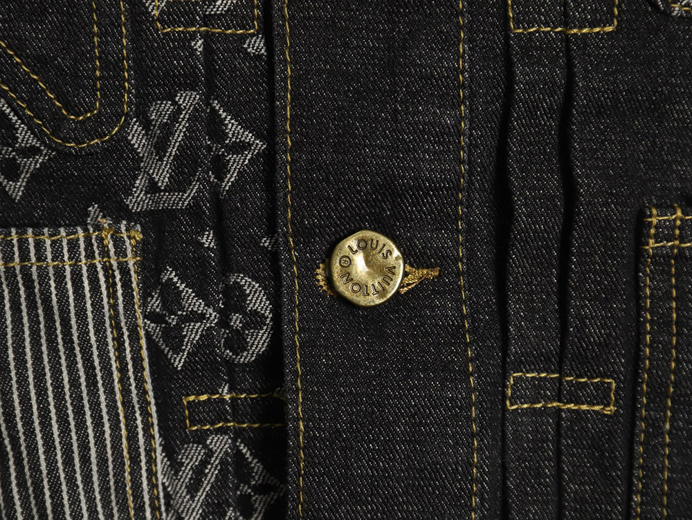 l0*is V*t0n patchwork contrast washed denim jacket 46-52