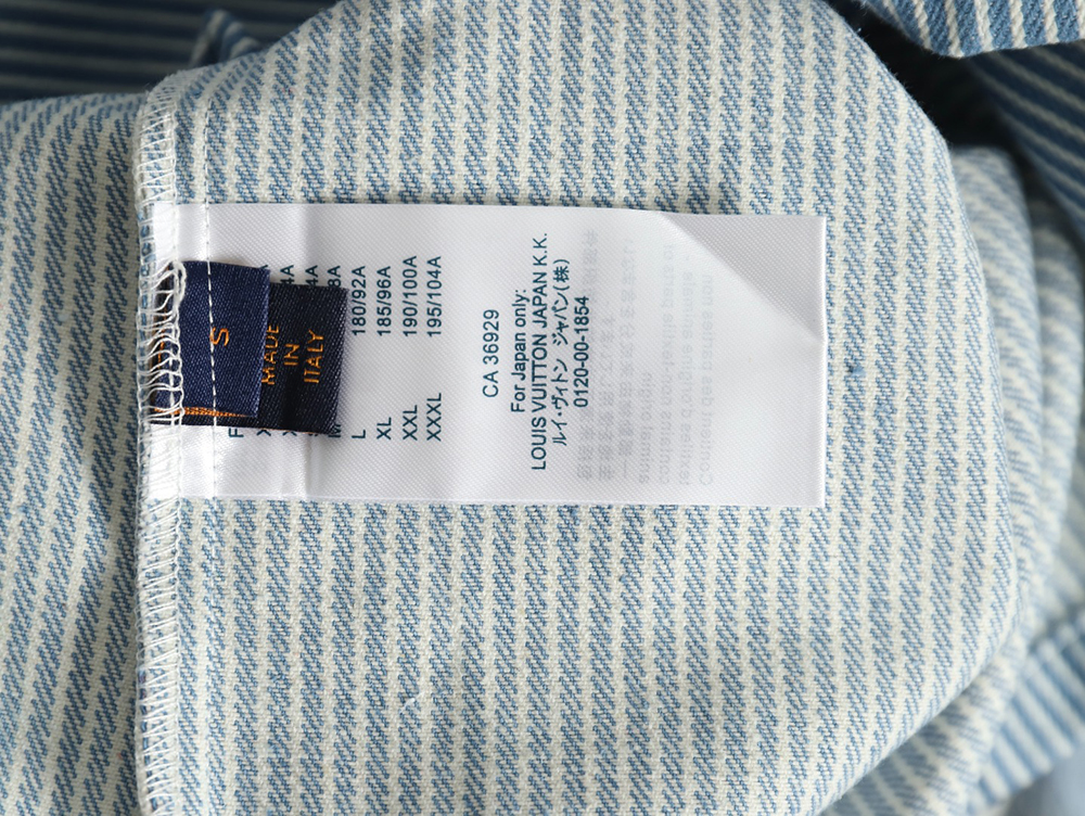 l0*is V*t0n blue ink monogram denim shirt jacket s-xl