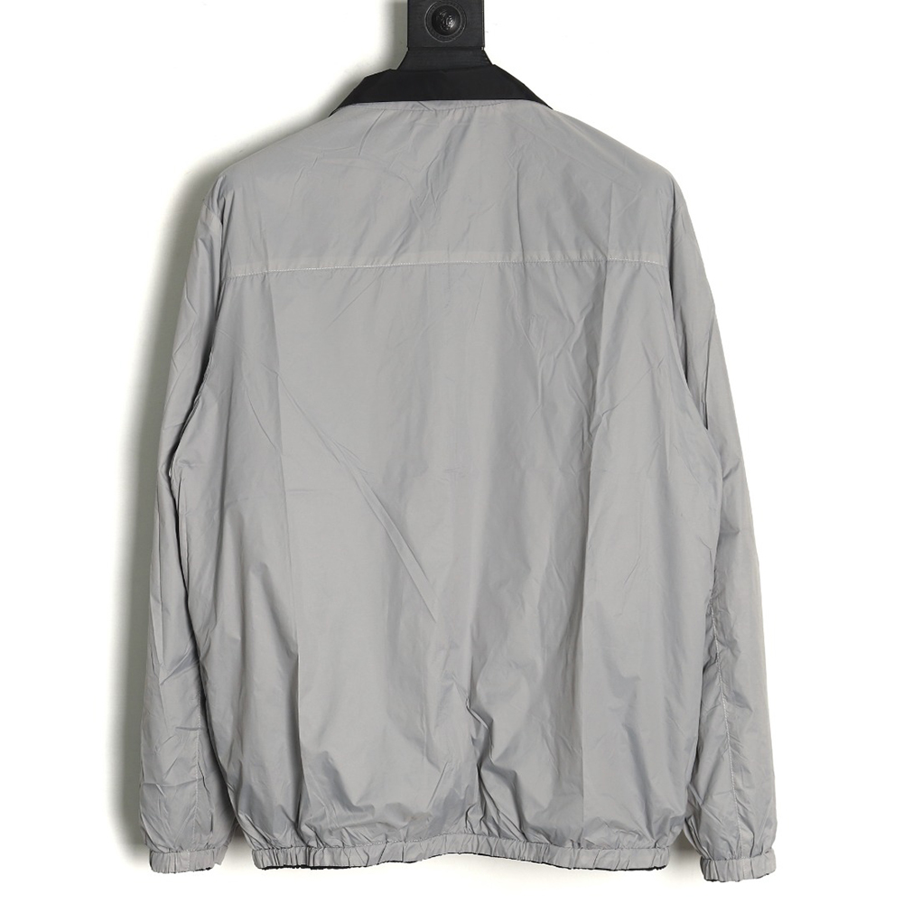 Pra*a triangle logo reversible zip-up jacket s-xl