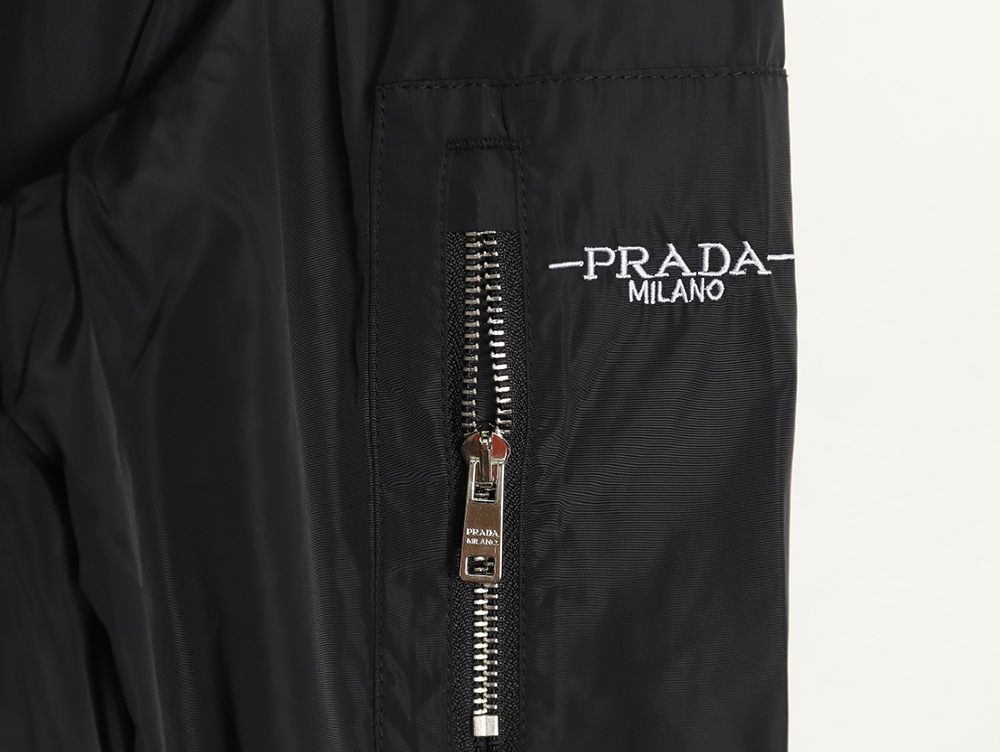 Pra*a triangle logo reversible zip-up jacket s-xl