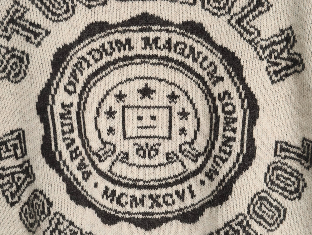 Acne studios panelled crew neck sweater