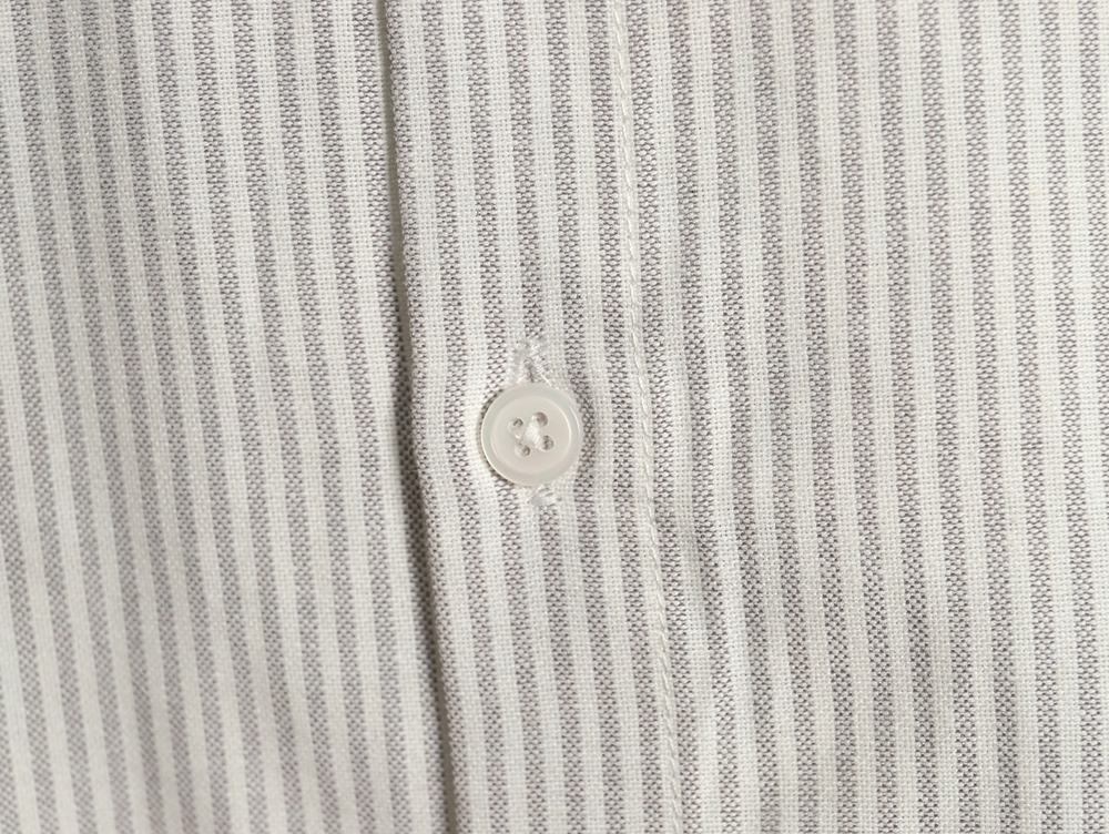 Ami small heart embroidered striped long-sleeved shirt TSK1