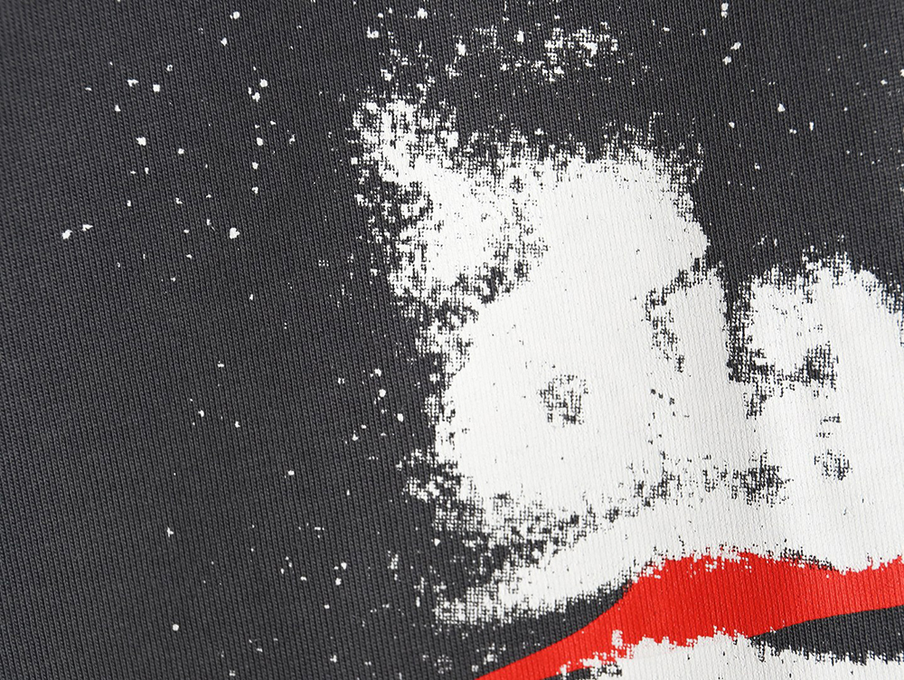 Ba*len*cia*ga blurred coke print washed ripped long sleeves tsk2