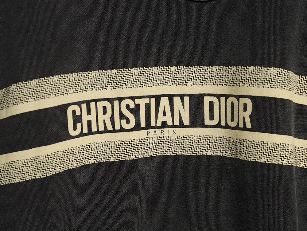 D*or washed embroidered lettering crew neck sweatshirt