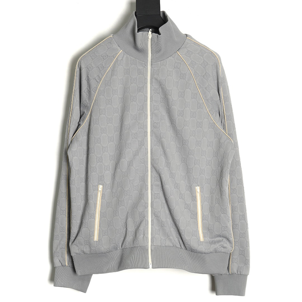 G*u*i all over printed obscure jacquard jacket