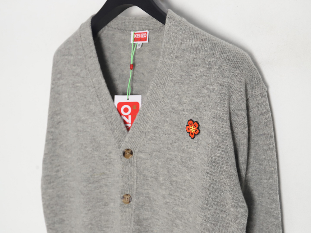 Kenzo BOKE flower sweater knitted cardigan