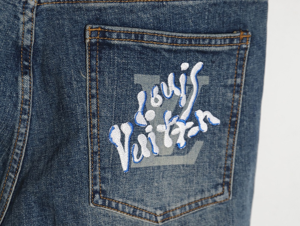 l0*is V*t0n graffiti back pocket jeans