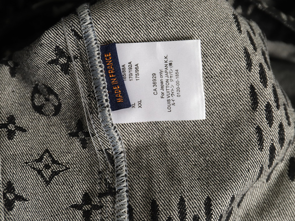 l0*is V*t0n checkered floral denim long-sleeved jacket tsk1