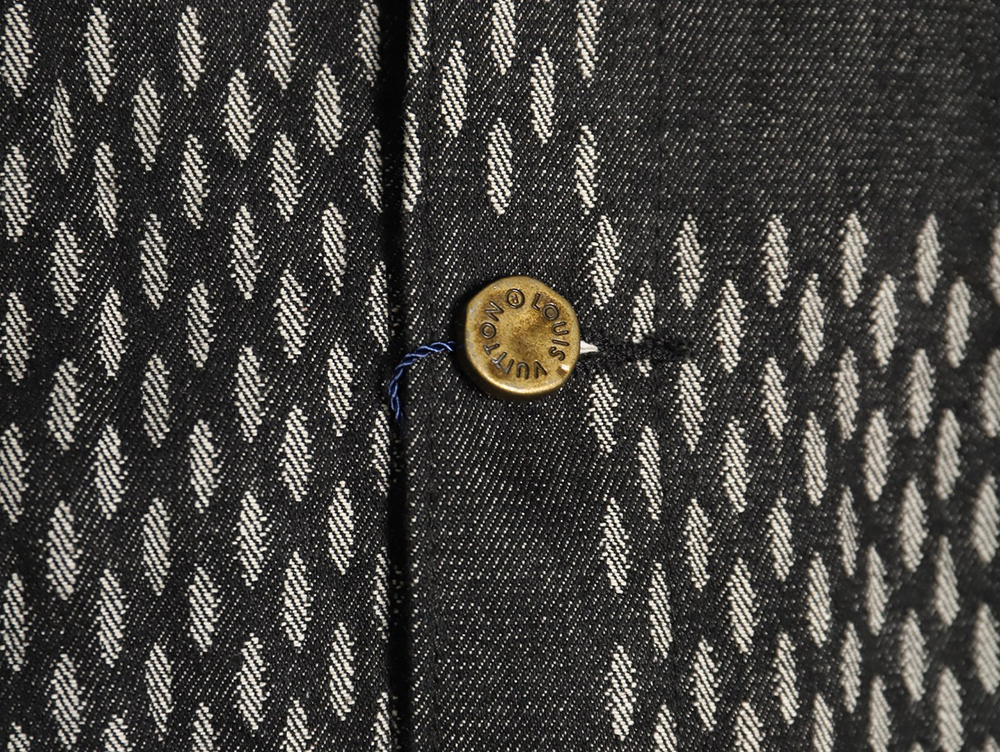 l0*is V*t0n checkered floral denim long-sleeved jacket tsk1