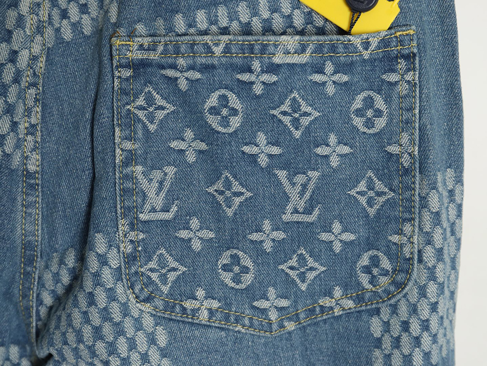 l0*is V*t0n nigo checkerboard print jeans