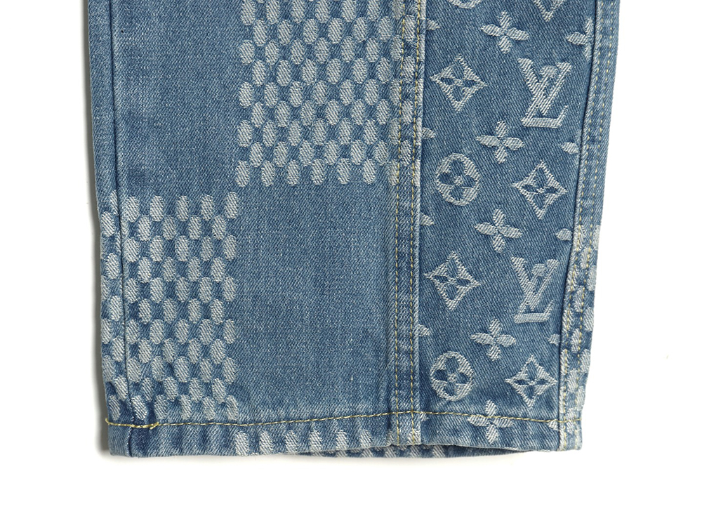 l0*is V*t0n nigo checkerboard print jeans