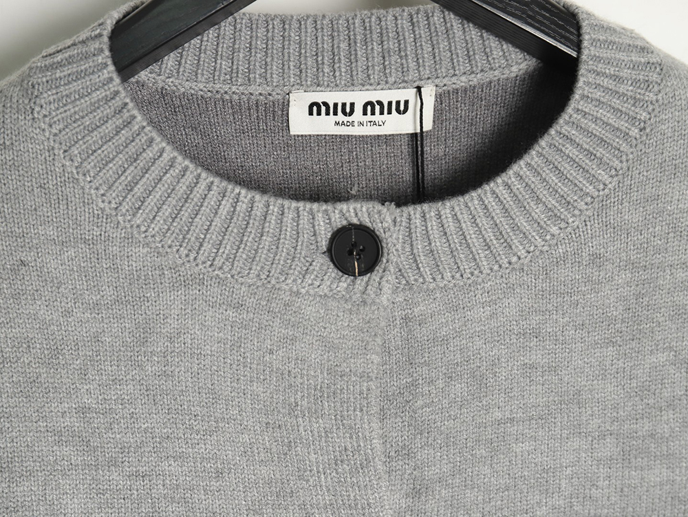 Miu miu embroidered logo sweater cardigan