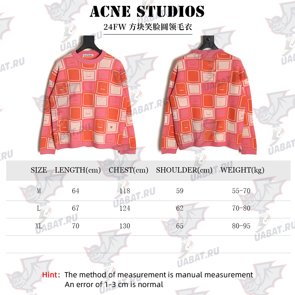 acne studios square smiley F**e crew neck sweater