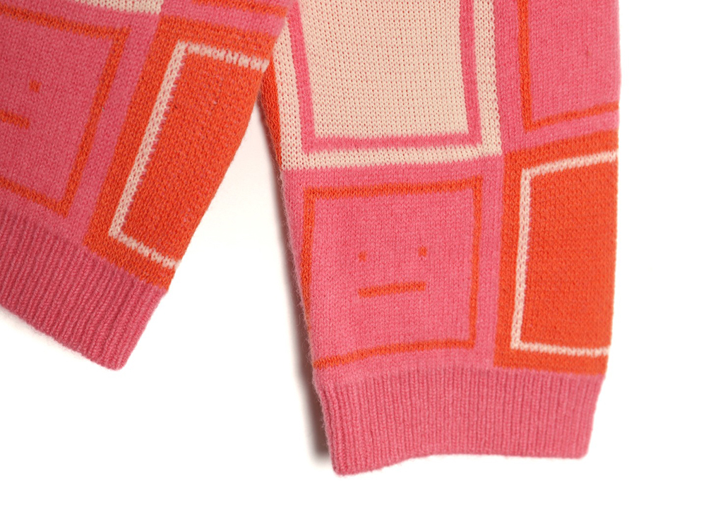 acne studios square smiley F**e crew neck sweater