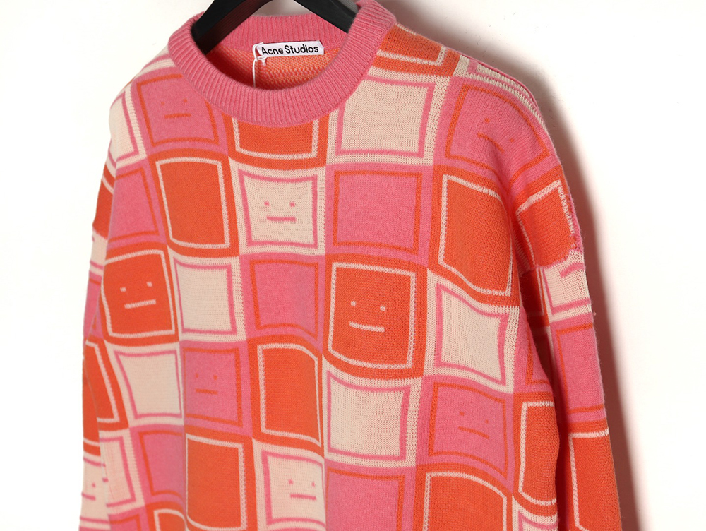 acne studios square smiley F**e crew neck sweater