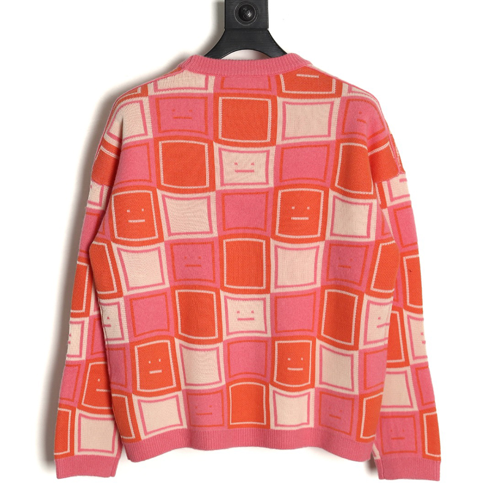 acne studios square smiley F**e crew neck sweater
