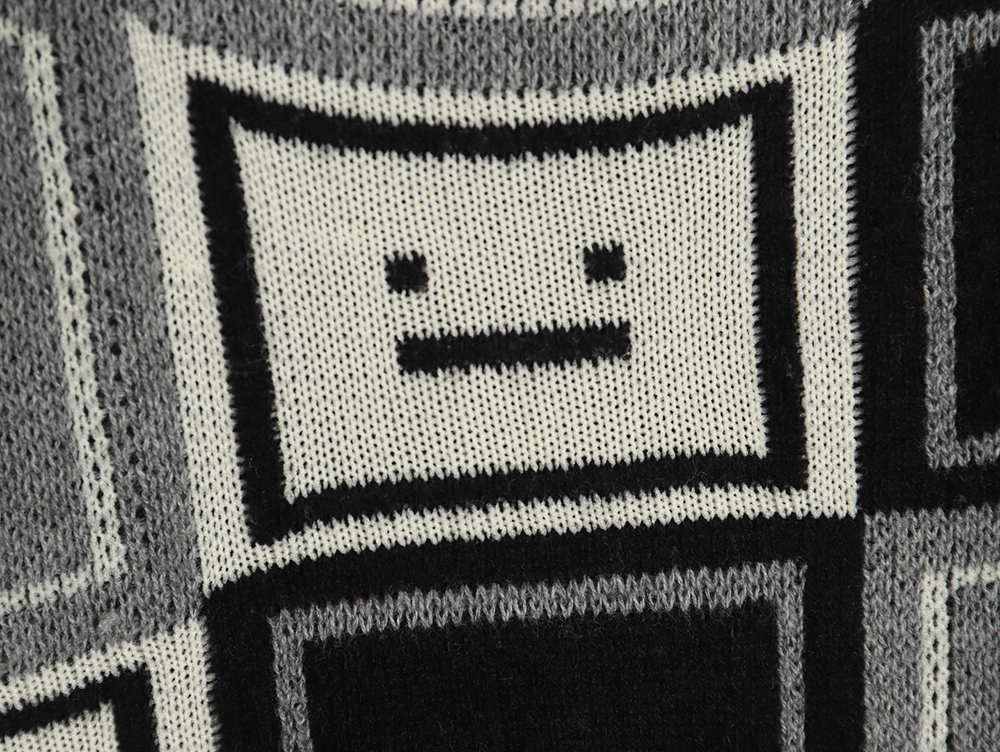 acne studios square smiley F**e crew neck sweater tsk1