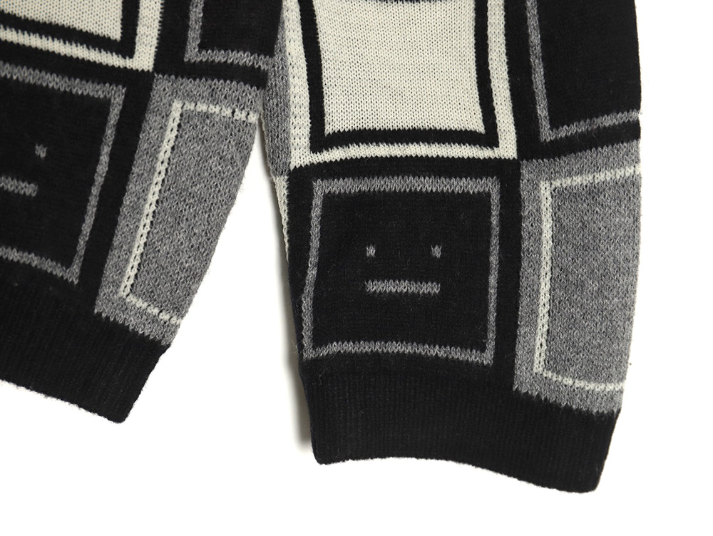 acne studios square smiley F**e crew neck sweater tsk1