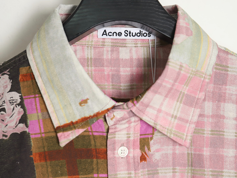 Acne studios patchwork checked shirt