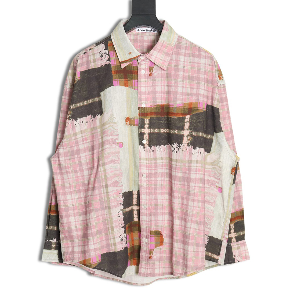 Acne studios patchwork checked shirt