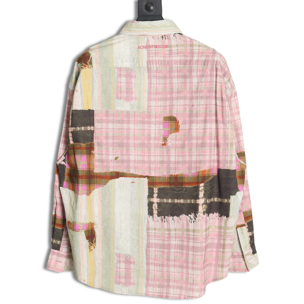 Acne studios patchwork checked shirt