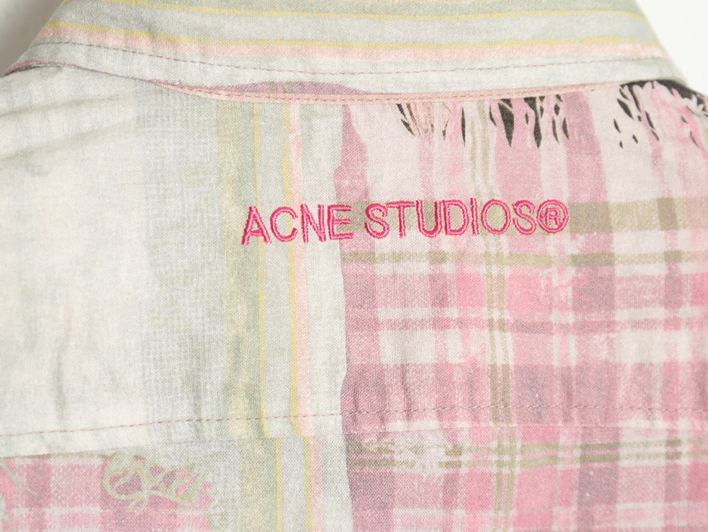 Acne studios patchwork checked shirt