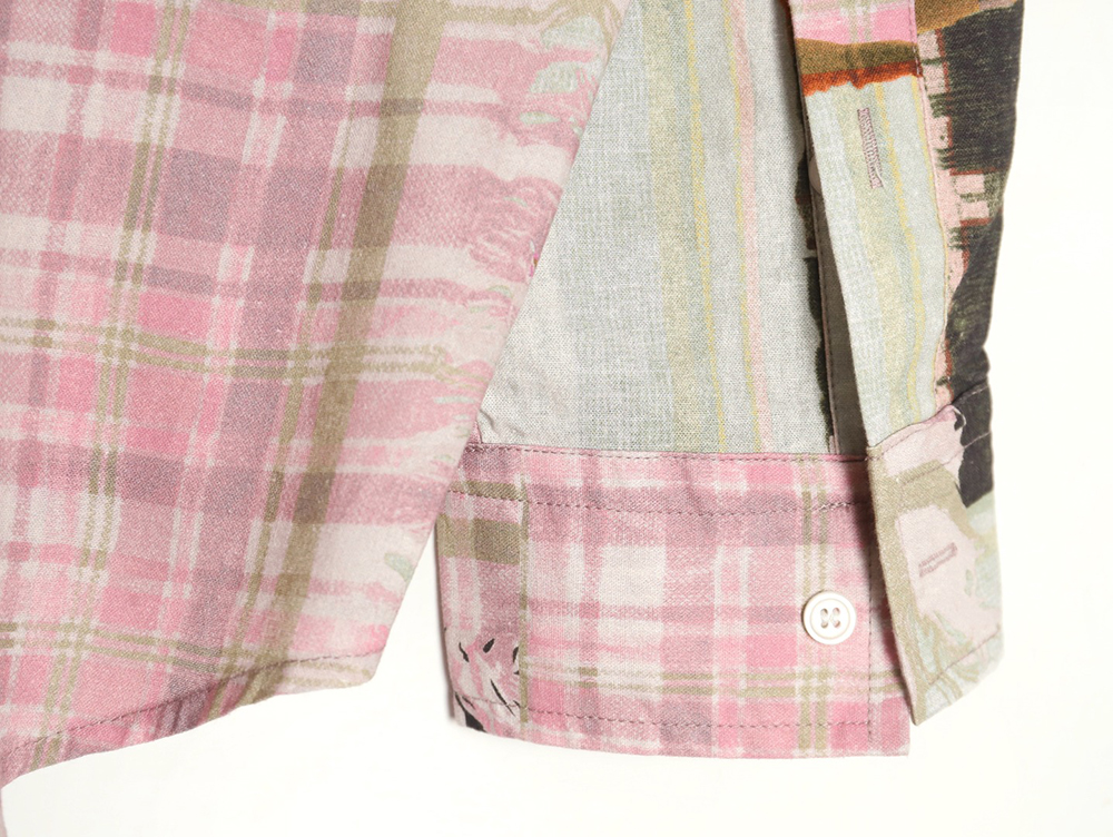 Acne studios patchwork checked shirt
