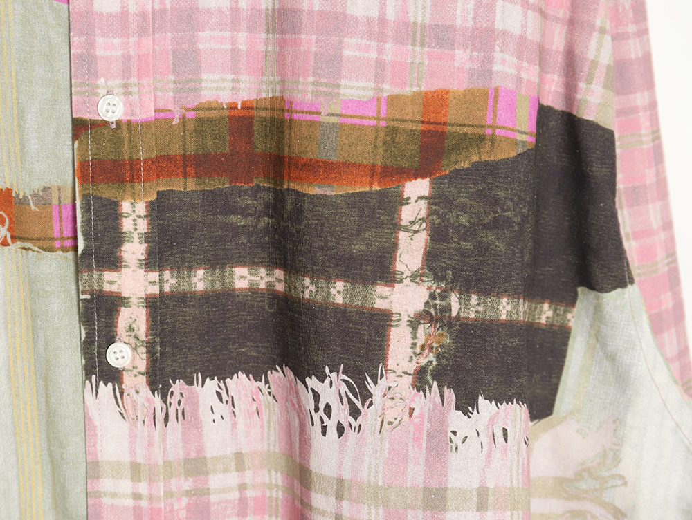 Acne studios patchwork checked shirt