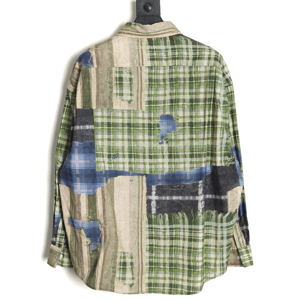 Acne studios patchwork checked shirt TSK1