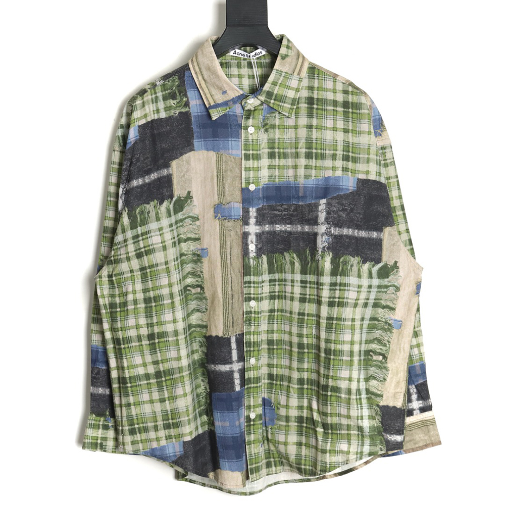 Acne studios patchwork checked shirt TSK1